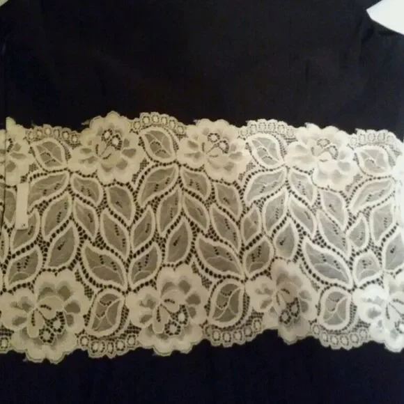 London Dress Company Black Cream Lace Katrina Bodycon Dress Size 8 Sexy Office - Picture 3 of 5